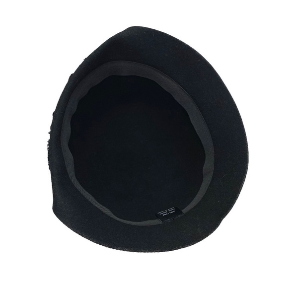 1920S Vintage Style Lace Applique Wool Felt Cloche Hat In Black - Picture 4 of 9